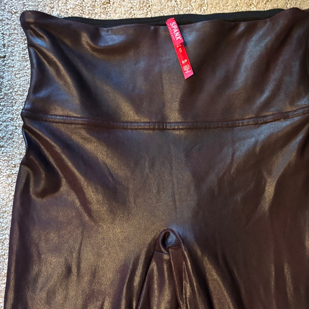 SPANX Glossy Chocolate Leggings